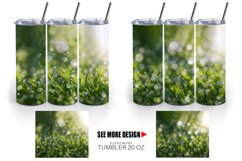 Bokeh Green Juicy Grass Tumbler Sublimation Wrap Product Image 5