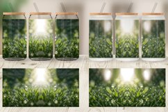 Glass Can Wraps Bokeh Green Juicy Grass Product Image 4