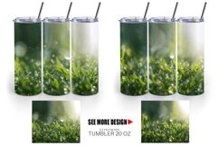 Bokeh Green Juicy Grass Tumbler Sublimation Wrap Product Image 6