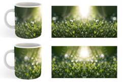 Bokeh Green Juicy Grass Mug sublimation design Product Image 4
