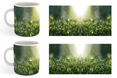 Bokeh Green Juicy Grass Mug sublimation design Product Image 6