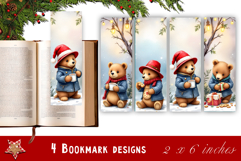 Winter Bookmarks PNG Printable | Christmas bookmarks Product Image 1