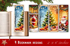 Winter Bookmarks PNG Printable | Christmas bookmarks Product Image 1