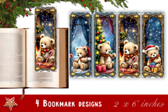 Winter Bookmarks PNG Printable | Christmas bookmarks Product Image 1