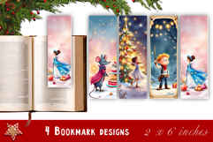 Winter Bookmarks PNG Printable | Christmas bookmarks Product Image 1