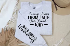 Courage Arises from Faith Sleeve SVG, Christian SVG Design Product Image 3