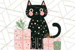 Bold Graphic Christmas Pets PNG, Modern Holiday Clipart Product Image 2