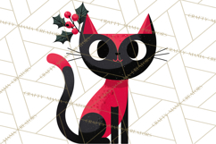 Bold Graphic Christmas Pets PNG, Modern Holiday Clipart Product Image 4