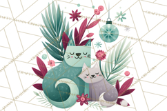 Bold Graphic Christmas Pets PNG, Modern Holiday Clipart Product Image 2