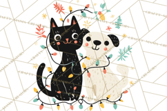 Bold Graphic Christmas Pets PNG, Modern Holiday Clipart Product Image 2