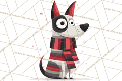 Bold Graphic Christmas Pets PNG, Modern Holiday Clipart Product Image 3