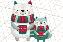 Bold Graphic Christmas Pets PNG, Modern Holiday Clipart Product Image 4