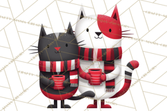 Bold Graphic Christmas Pets PNG, Modern Holiday Clipart Product Image 4