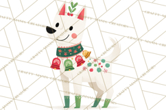 Bold Graphic Christmas Pets PNG, Modern Holiday Clipart Product Image 3