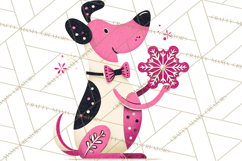 Bold Graphic Christmas Pets PNG, Modern Holiday Clipart Product Image 2