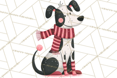 Bold Graphic Christmas Pets PNG, Modern Holiday Clipart Product Image 4