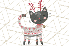 Bold Graphic Christmas Pets PNG, Modern Holiday Clipart Product Image 2