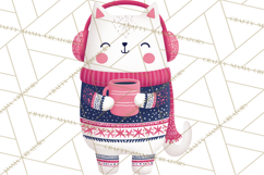 Bold Graphic Christmas Pets PNG, Modern Holiday Clipart Product Image 3