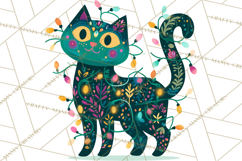 Bold Graphic Christmas Pets PNG, Modern Holiday Clipart Product Image 3