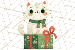 Bold Graphic Christmas Pets PNG, Modern Holiday Clipart Product Image 5