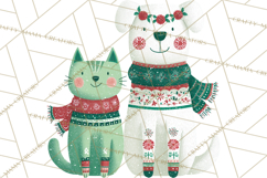 Bold Graphic Christmas Pets PNG, Modern Holiday Clipart Product Image 2