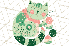 Bold Graphic Christmas Pets PNG, Modern Holiday Clipart Product Image 5