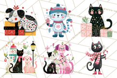 Bold Graphic Christmas Pets PNG, Modern Holiday Clipart Product Image 7
