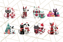 Bold Graphic Christmas Pets PNG, Modern Holiday Clipart Product Image 2