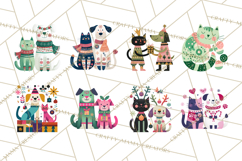 Bold Graphic Christmas Pets PNG, Modern Holiday Clipart Product Image 5