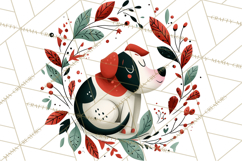 Bold Graphic Christmas Pets PNG, Modern Holiday Clipart Product Image 3