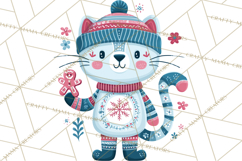 Bold Graphic Christmas Pets PNG, Modern Holiday Clipart Product Image 5
