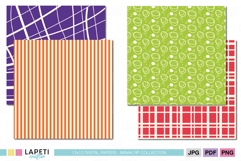 Orange striped scrapbook paper for pocket albums and memory-keeping projects