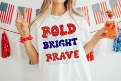 Bold Strip Bright Stars Brave SVG, 4th Of July SVG Design Product Image 2