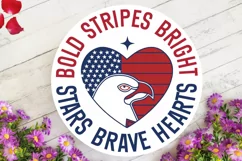 Bold Stripes Bright SVG, 4th Of July Round Sign SVG Design Product Image 3