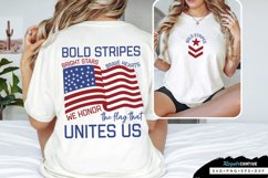 Bold Stripes Back And Front SVG, 4th Of July SVG Design Product Image 2