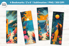 Bold Summer Bookmark , Printable Crafts, 4 PNG Product Image 1