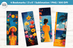 Bold Summer Bookmark , Printable Crafts, 4 PNG Product Image 1