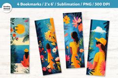 Bold Summer Bookmark , Printable Crafts, 4 PNG Product Image 1