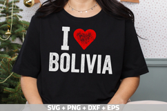 Bolivia PNG, I love Bolivia PNG for print-on-demand Product Image 1