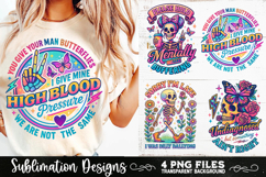 Funny Skeletons Sarcastic Retro PNG Sublimation Product Image 2