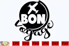 Bon Voyage SVG | Travel SVG | Adventure SVG | Mountain SVG Product Image 2