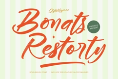 Bonats Restorty - Bold Brush Font Product Image 1