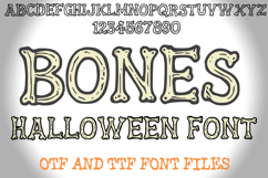 Bones Halloween Alphabet Lettering ABC Skeleton Text Font Illustration
