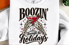 Bones Through the Holidays Funny Christmas Skeleton Cocktail Product Image 2