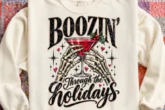 Bones Through the Holidays Funny Christmas Skeleton Cocktail Product Image 4