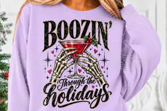 Bones Through the Holidays Funny Christmas Skeleton Cocktail Product Image 5
