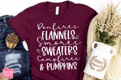 Bonfires Flannels S&#039;mores Sweaters Campfires &amp; Pumpkins Svg Product Image 1