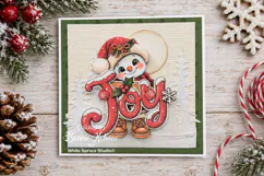 Snowman with Blank Sign & Christmas Sayings PNG Product Image 8