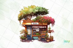 Bonsai Shop Watercolor Sublimation Clipart Product Image 6