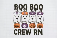 Boo Boo Crew RN nurse Halloween PNG, Product Image 1
